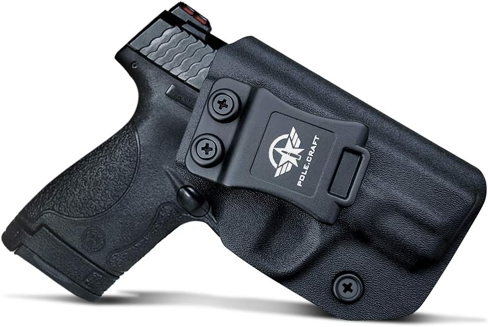 M&P Shield 9MM Holster IWB Kydex Holster Fit: Smith & Wesson M&P Shield Plus / M2.0 / M1.0-9mm/.40 S&W 3.1" Barrel Pistol- Inside Waistband - Adj. Cant Retention - Cover Mag-Buttom,No Wear,No Jitter