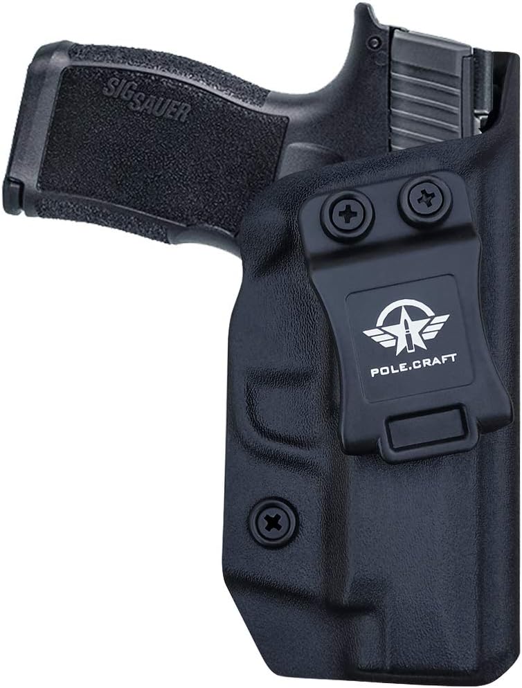 P365XL Holster IWB Kydex Holster Custom Fit: Sig Sauer P365XL Pistol - Inside Waistband Concealed Carry - Adj. Cant Retention - Cover Mag-Button - Widened Entrance - No Wear, No Jitter