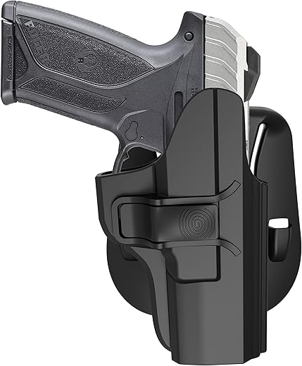 Security 9 Holster, OWB Paddle Holster for Ruger Security 9mm Standard/Pro, Ruger Security 9mm Compact/Pro(Not for Laser Models), Adjustable Cant Gun Holster & Fast Release - Right Handed
