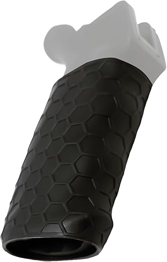 Universal Tactical Rubber Rifle Grip Sleeve - Gun Grip for Full Sized Rifles - Ergonomic Non Slip Hex Grip - Tactical Gun Grips Compatible with Most Rear Rifle & Shotgun Handles